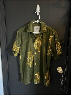 OAS Cactus Terry Cloth Button Shirt